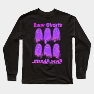 Eww purple ghosts Long Sleeve T-Shirt